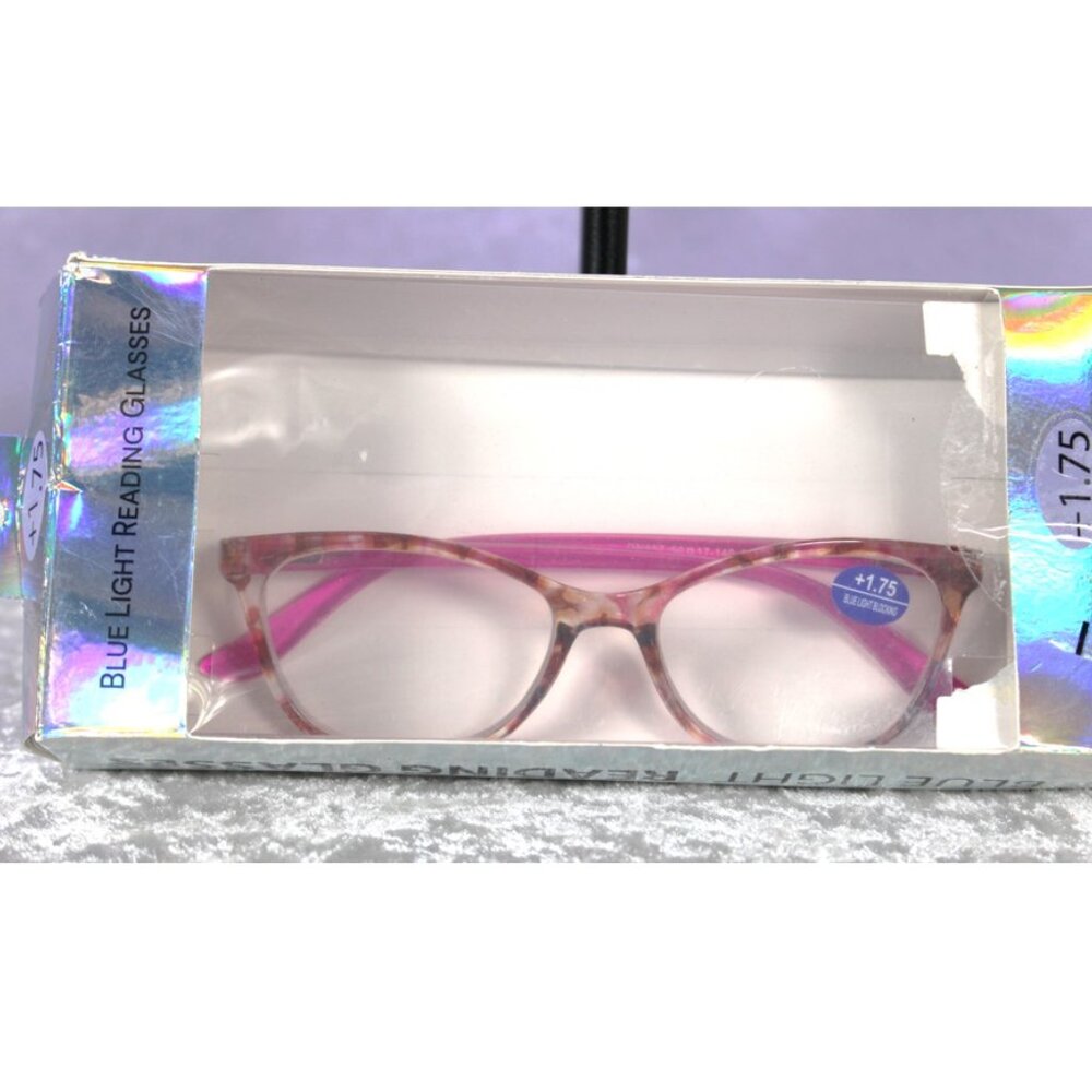 Blue Light Reading Glasses +1.75 Blue Light Blocking Readers NIB
